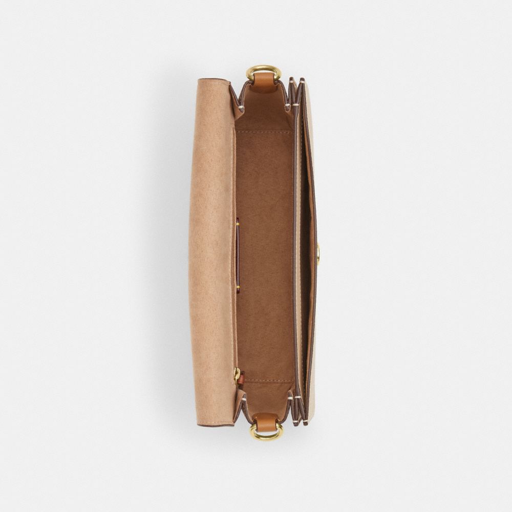COACH®,Morgan Shoulder Bag In Blocked Signature Canvas,,Inside View,Top View