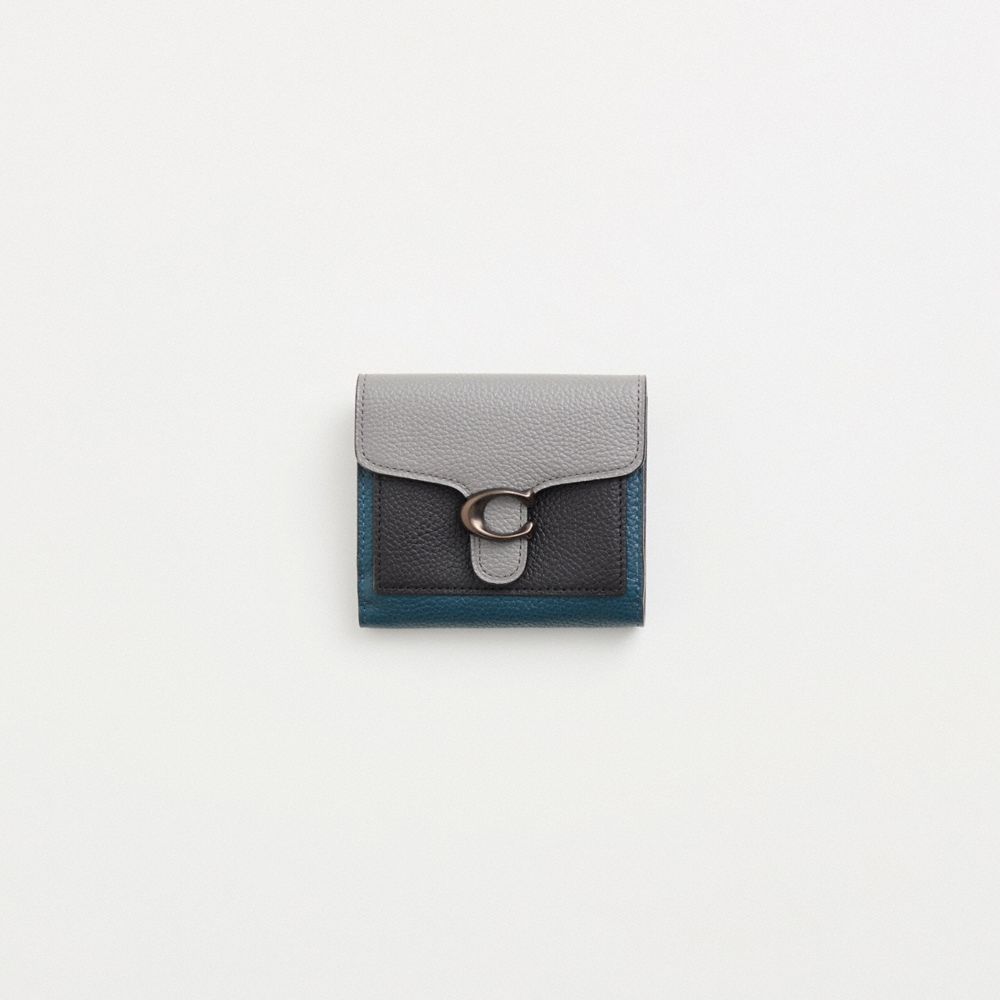 Coach Restored Tabby Small Wallet In Colorblock In Pewter/heather Grey Multi