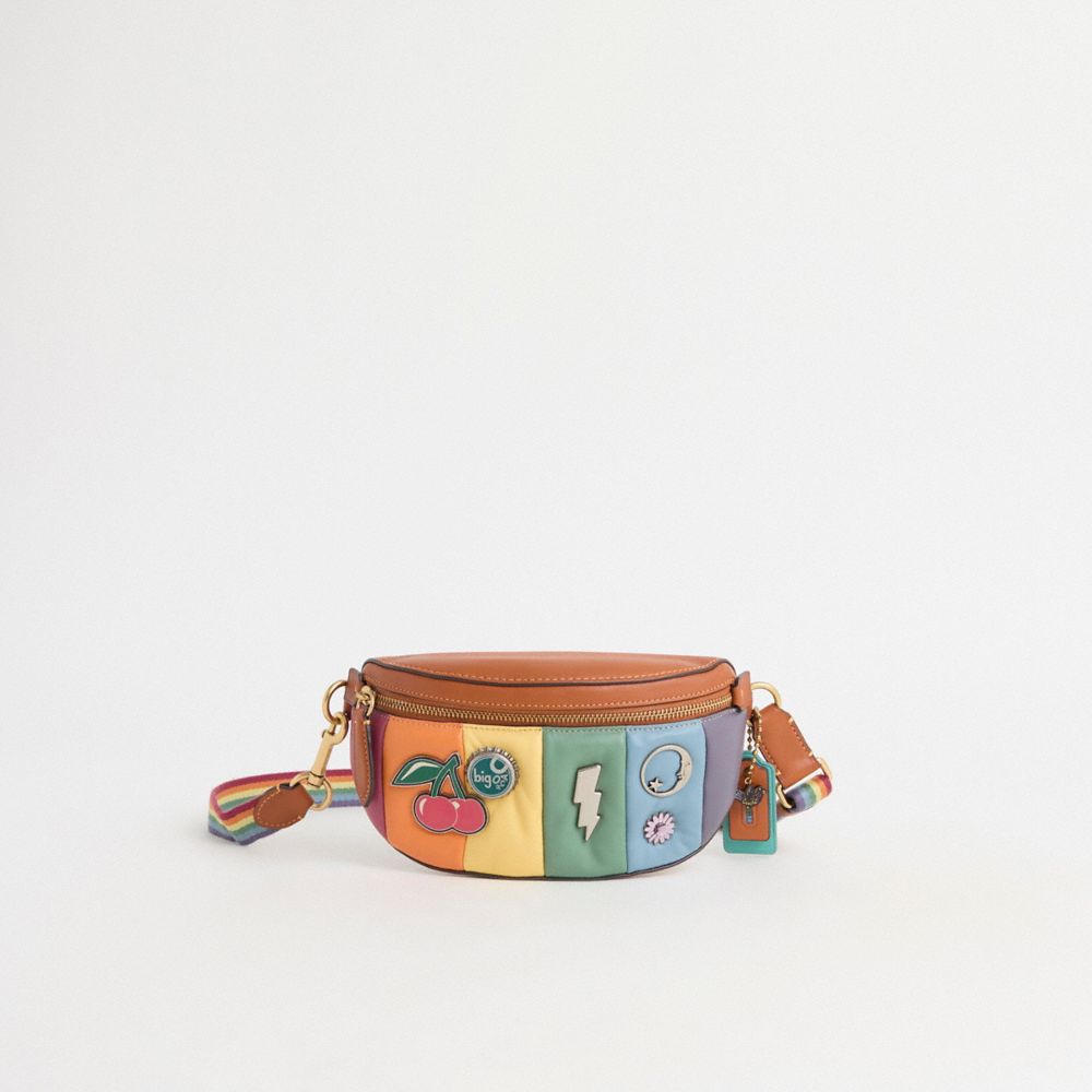 Coach Upcrafted Bethany Belt Bag With Rainbow Quilting