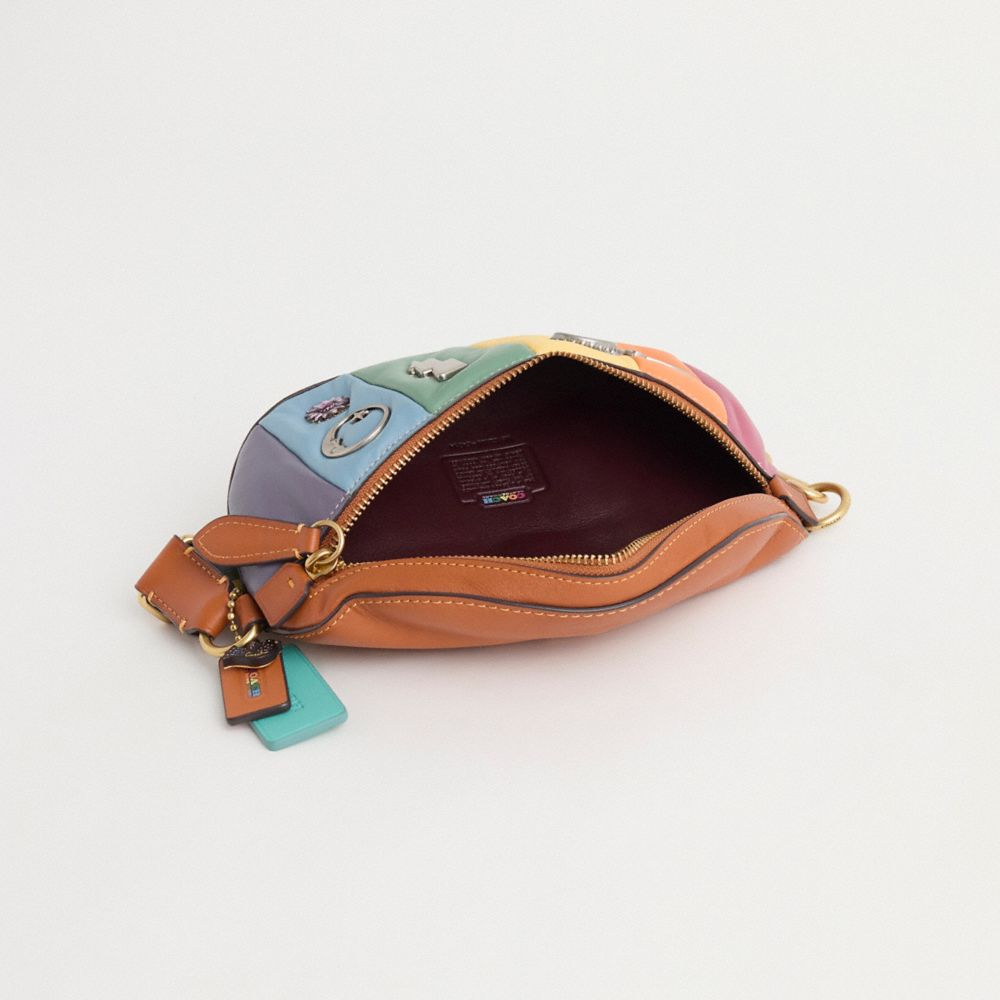 COACH®,Upcrafted Bethany Belt Bag With Rainbow Quilting,,Inside View,Top View
