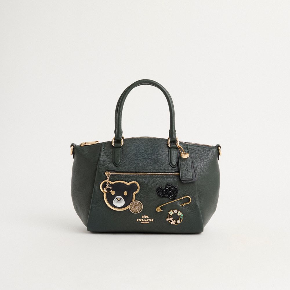 Coach elise satchel grey sale