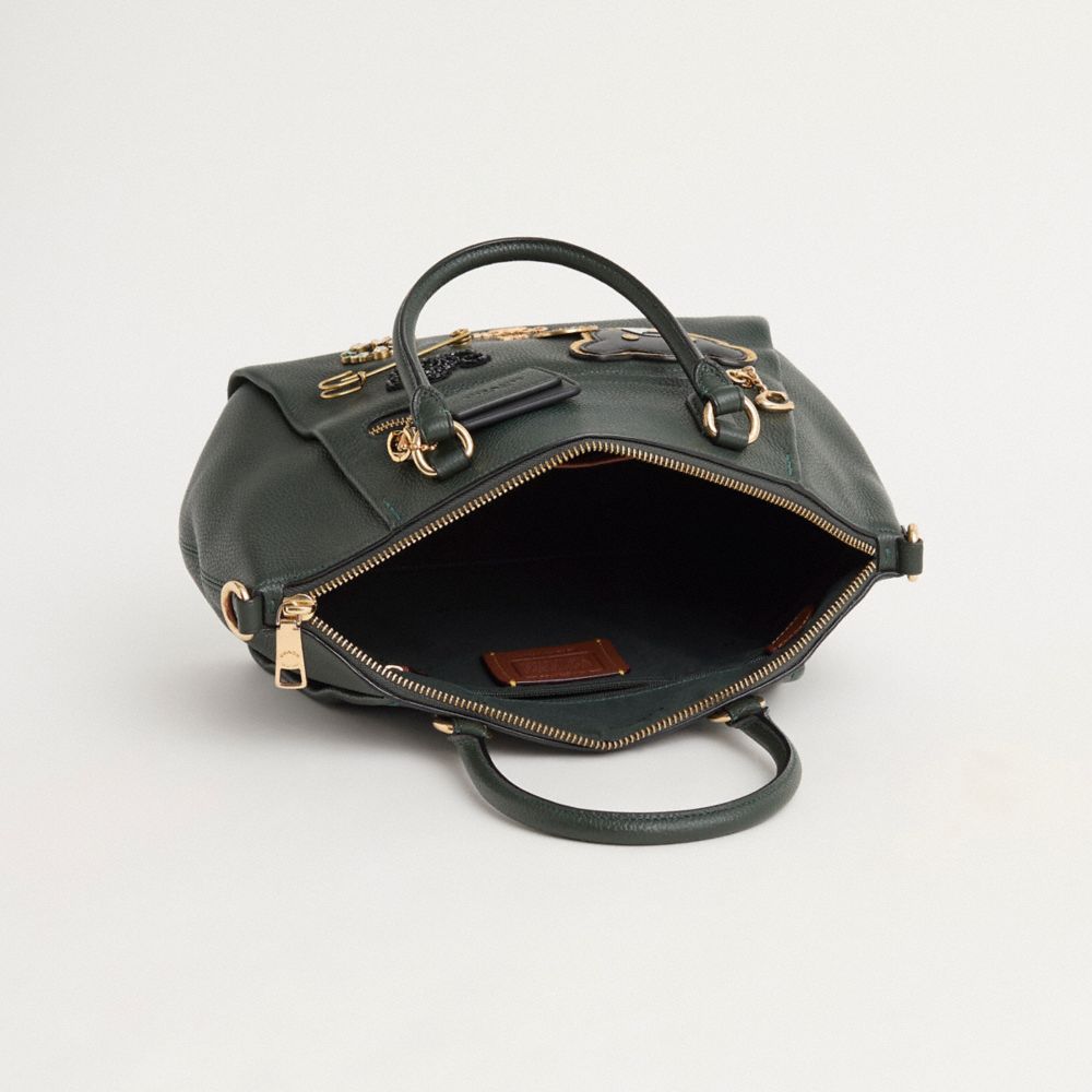 COACH®,Upcrafted Elise Satchel Bag,,Inside View,Top View