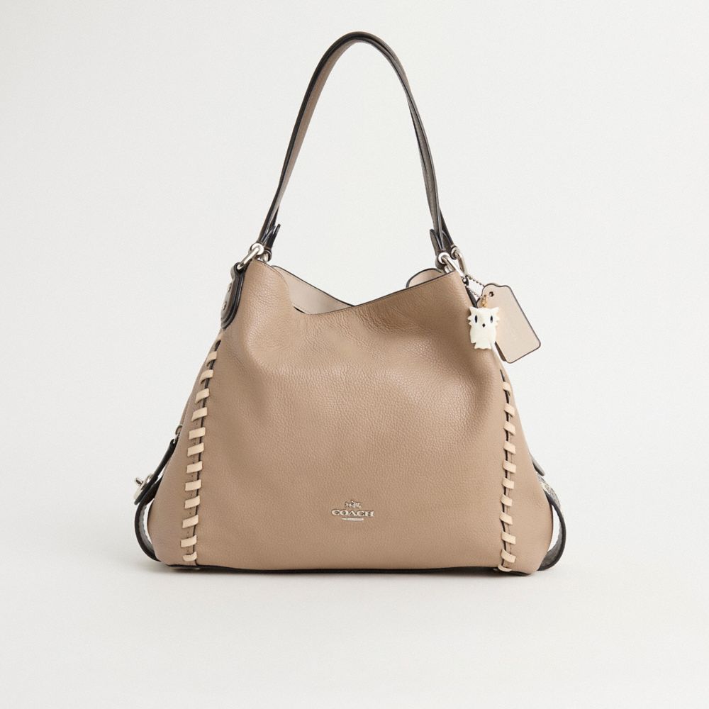 COACH®,Upcrafted Edie Shoulder Bag 31 In Colorblock With Snakeskin,,Front View