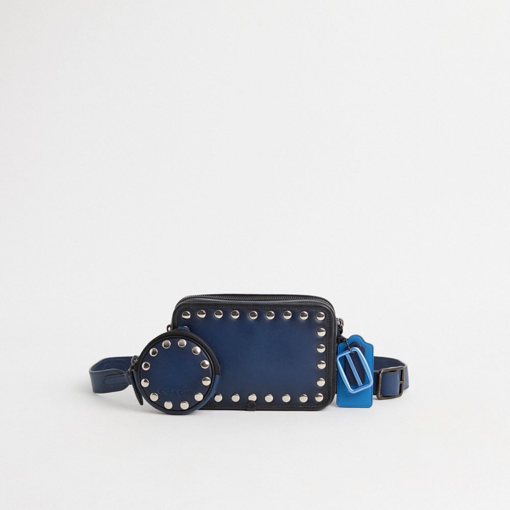 Coach Upcrafted Charter Crossbody With Hybrid Pouch In Deep Blue