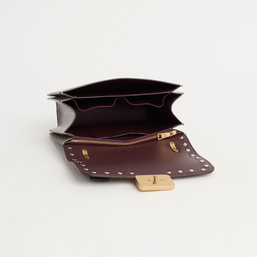COACH®,Upcrafted Alie Shoulder Bag In Lizard,,Inside View,Top View