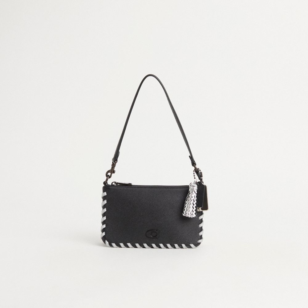 Coach Upcrafted Pouch Bag With Signature Canvas In Black