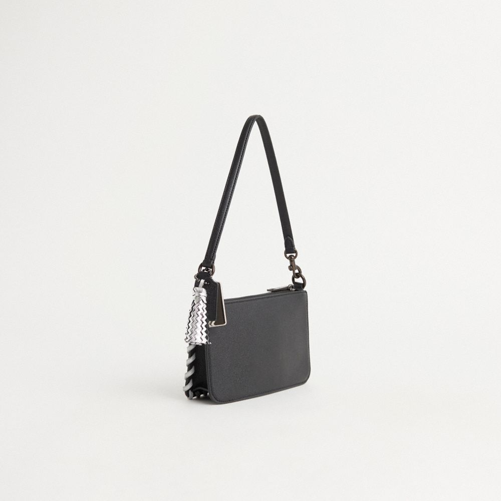 Coach Upcrafted Pouch Bag With Signature Canvas In Black