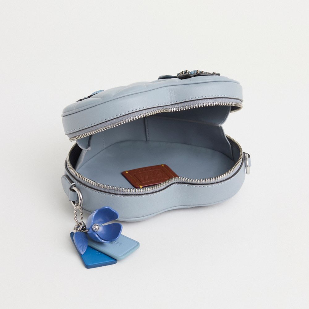 COACH®,Upcrafted Heart Crossbody Bag With Quilting,,Inside View,Top View