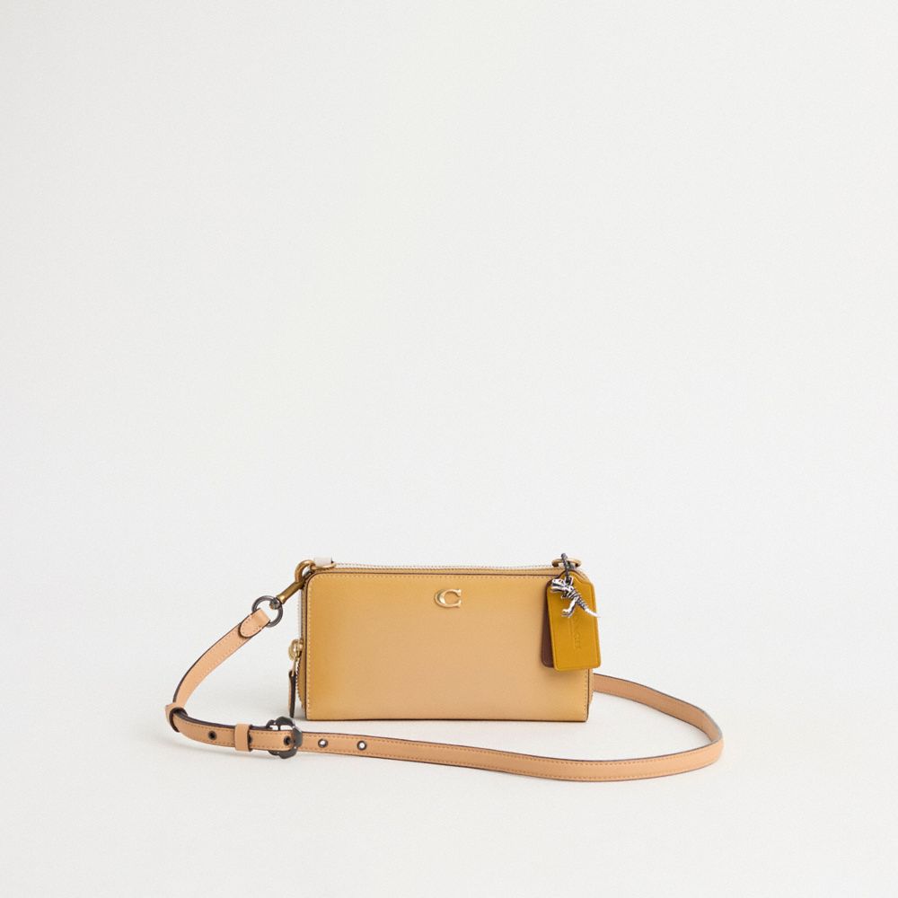 Coach Upcrafted Double Up Crossbody Creation In Brass/tan