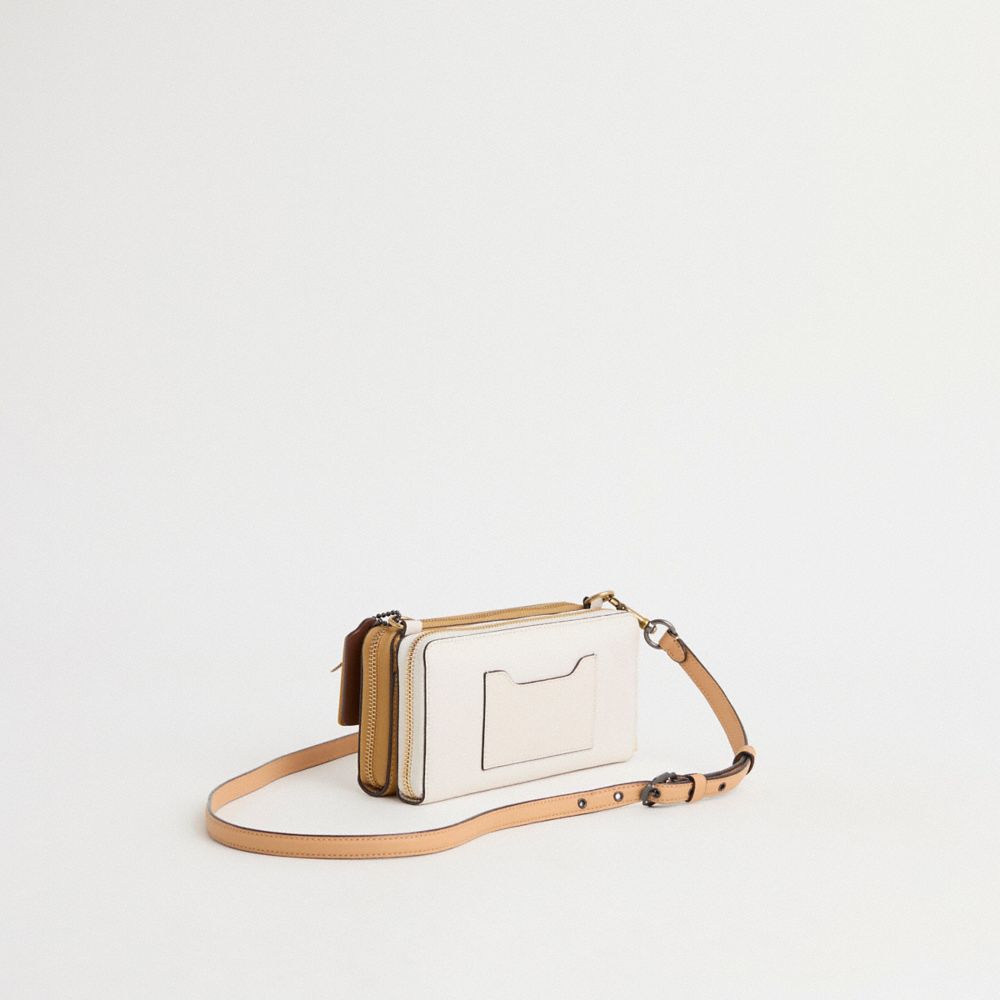 Coach Upcrafted Double Up Crossbody Creation In Brass/tan