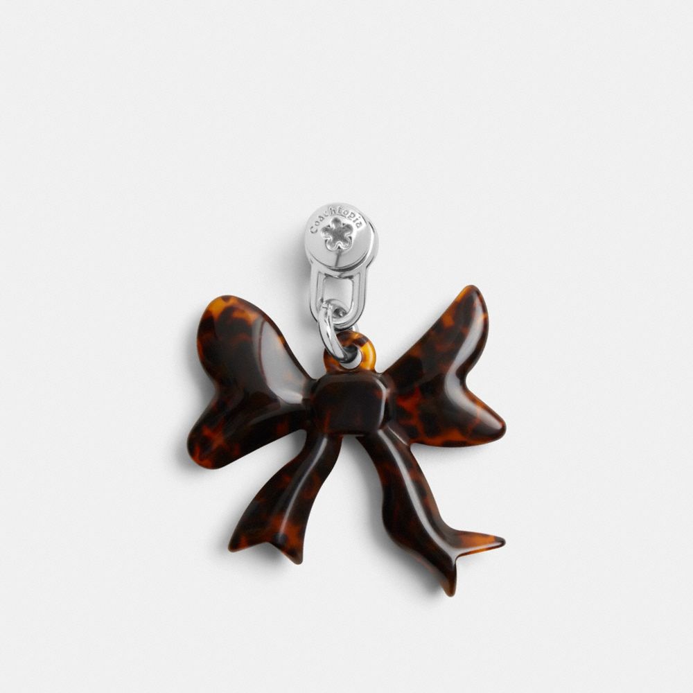 COACH®,Bow Bag Charm With Screwback,,Front View
