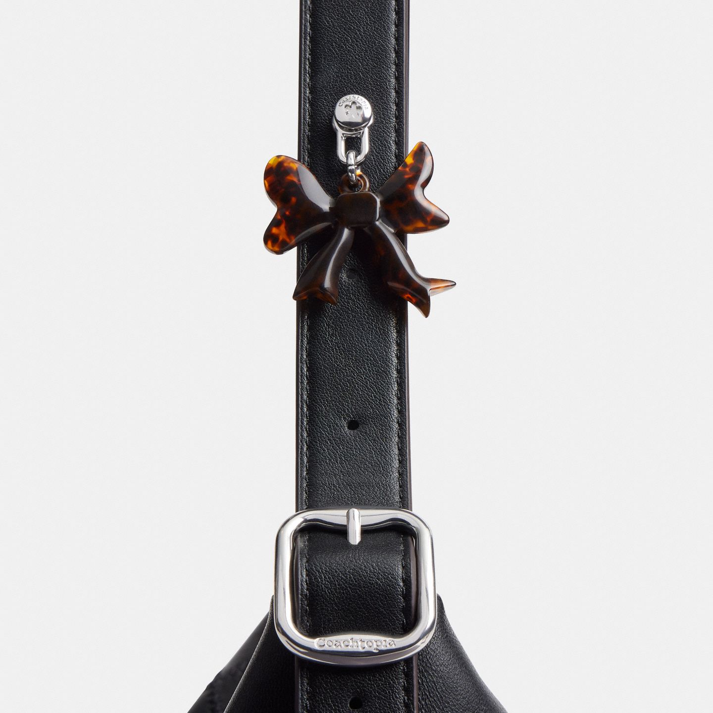 Брелок Coach Bow Bag Charm With Screwback, цвет: Коричневый / Разноцветный — фото 2