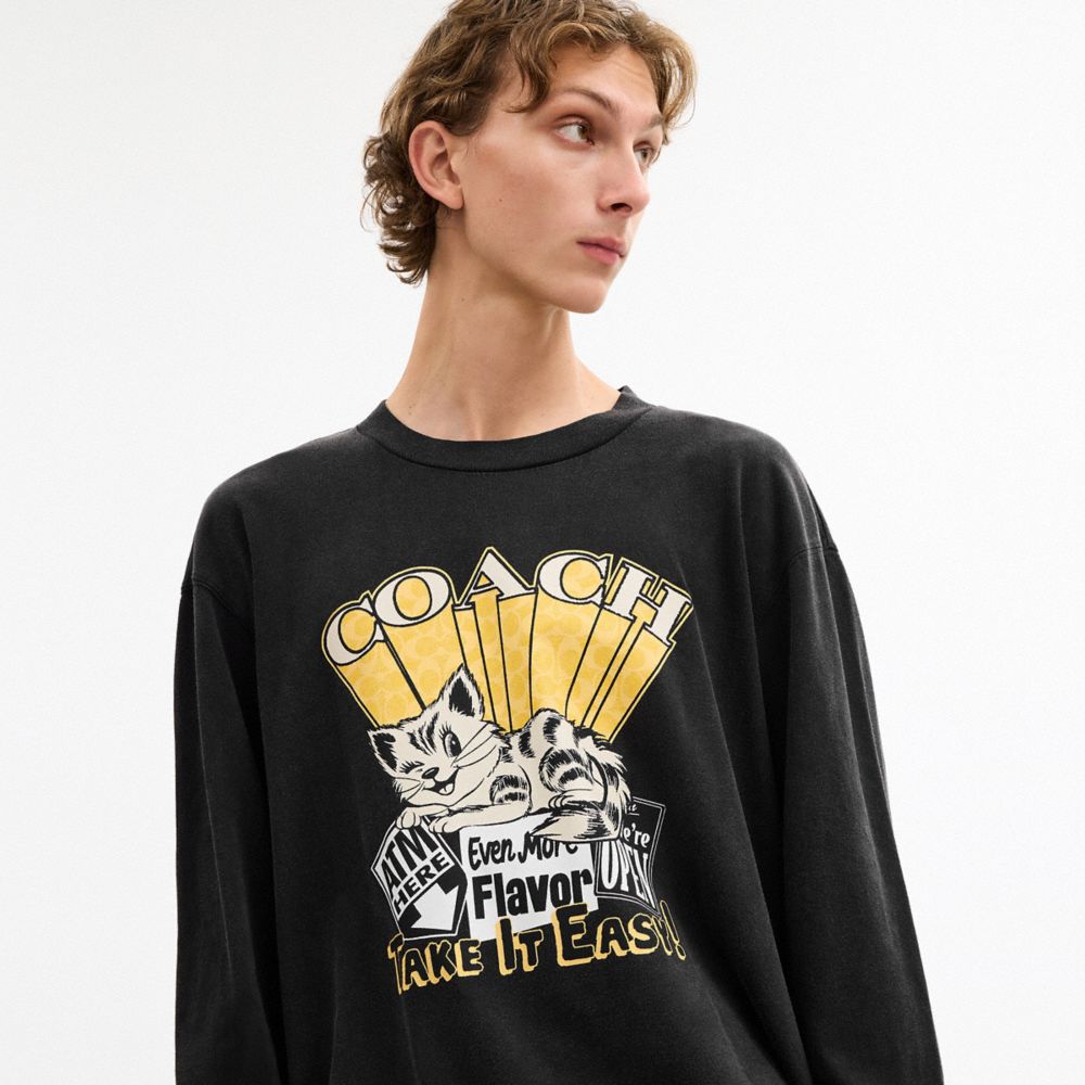 キャット ロング スリーブ Tシャツ 2