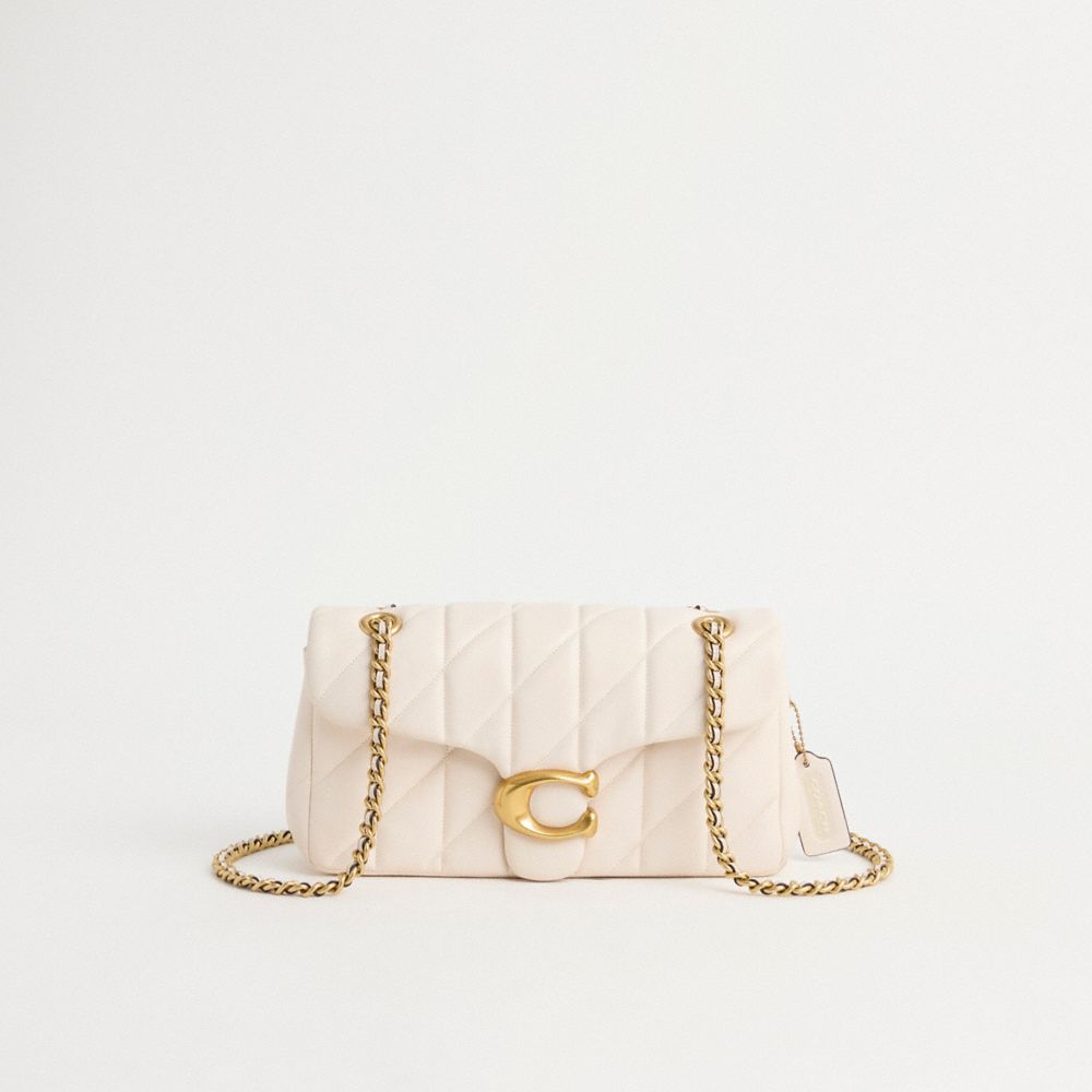 Coach Restored Tabby Shoulder Bag 26 With Pillow Quilting In Brass/chalk