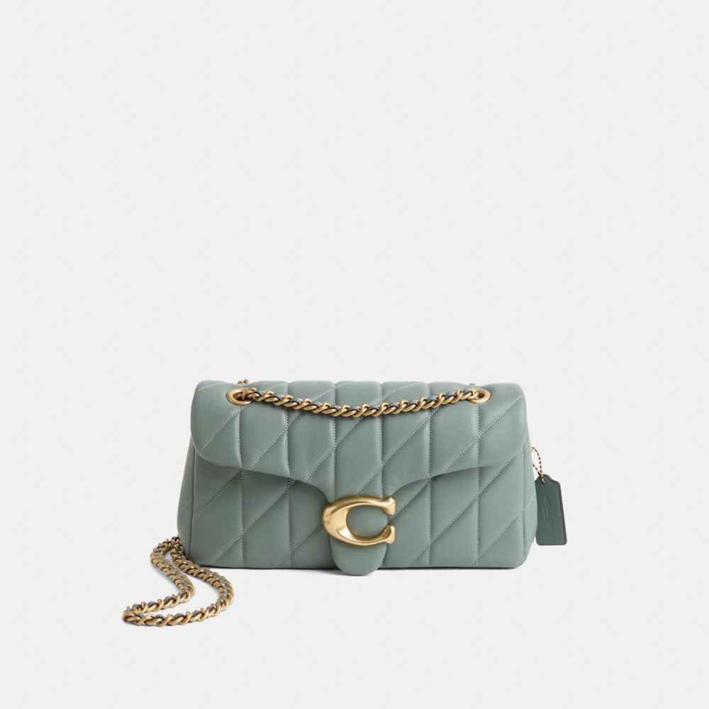 COACH®,Restored Tabby Shoulder Bag 26 With Pillow Quilting,Shoulder Bag,Logo,Metal,Chain Detail,Embossed,Sustainable,Brass...,,Front View