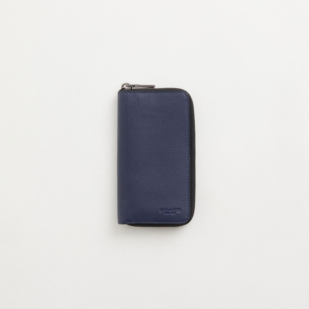 Coach Restored Zip Around Phone Wallet In Cadet