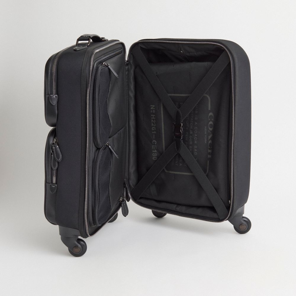 COACH®,Restored Wheeled Carry On In Signature Canvas,,Inside View,Top View