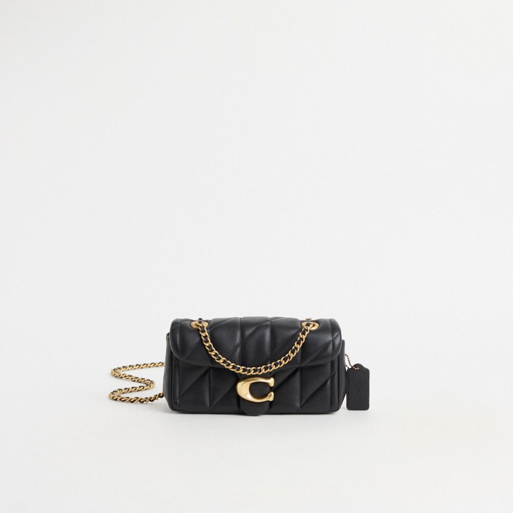 Coach Restored Tabby Shoulder Bag 20 With Pillow Quilting In Brass/black
