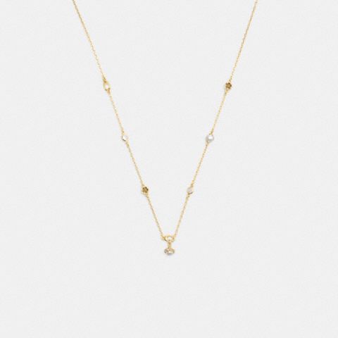 Женское колье Coach Pearl Charm, цвет: Золотой / Жемчужный