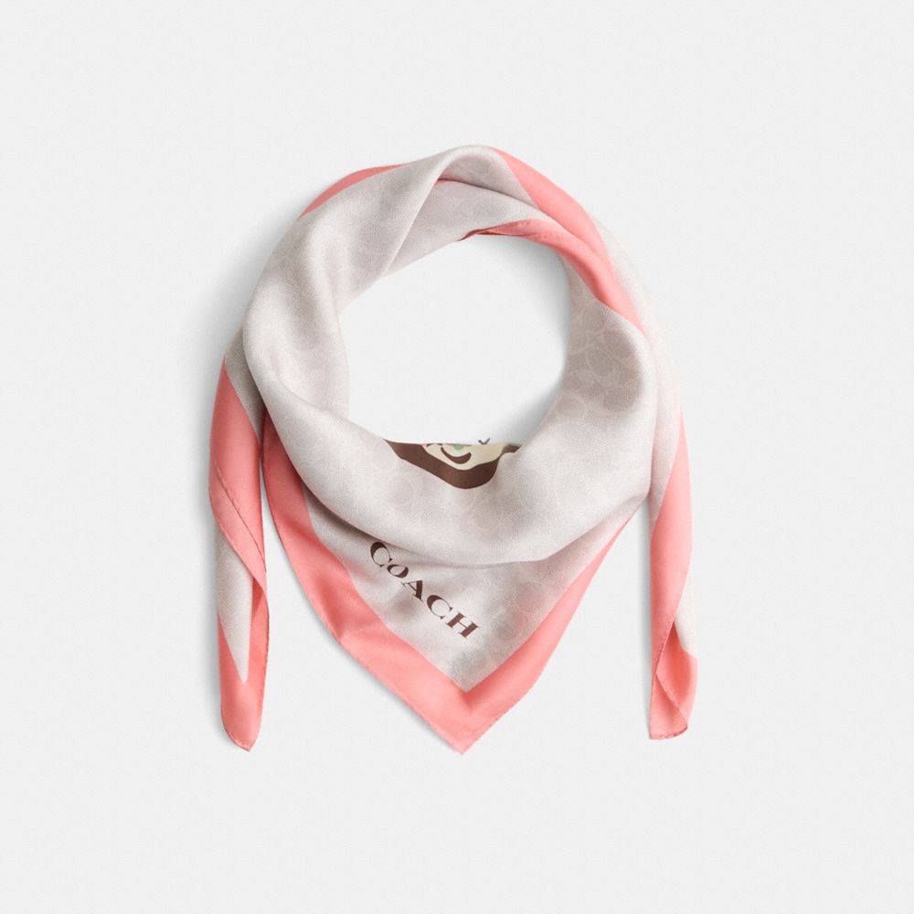 Coach Restored Horse And Carriage Print Oversized Square Scarf