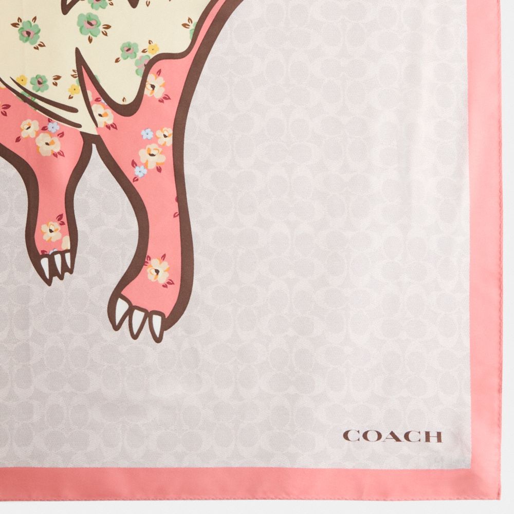 Coach Restored Horse And Carriage Print Oversized Square Scarf