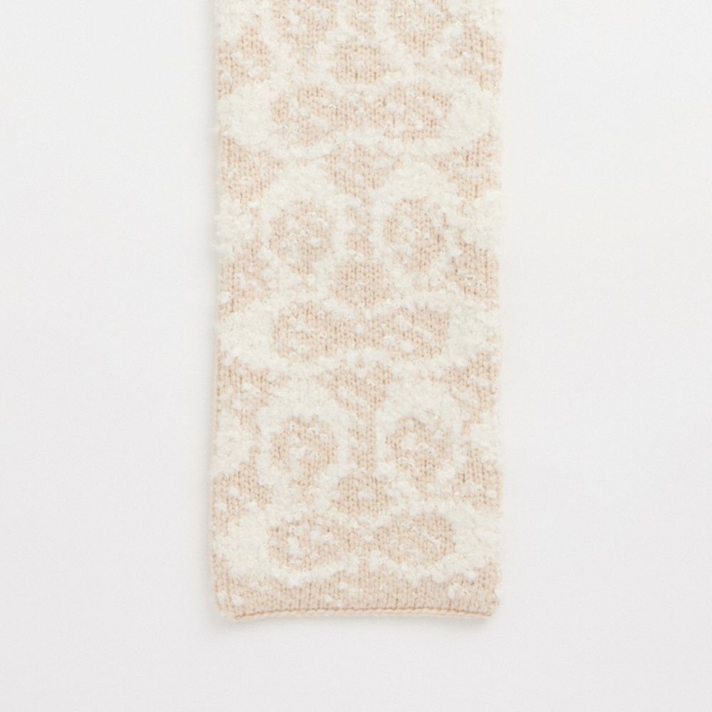 Coach Restored Signature Cashmere Scarf In Chalk