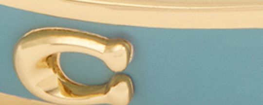 COACH®,Pegged Signature Hinged Bangle,Blue