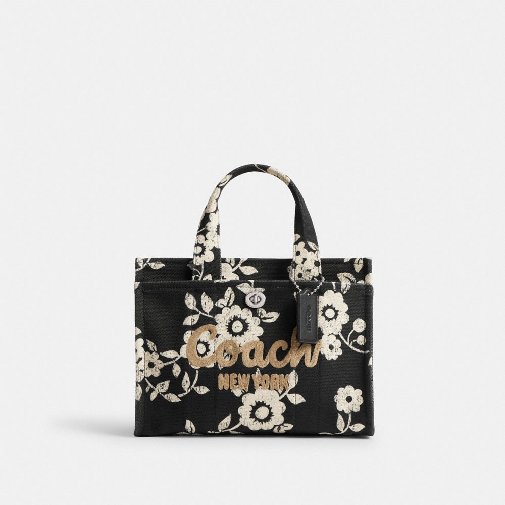 COACH®,Cargo Tote Bag 26 With Floral Print,,Front View