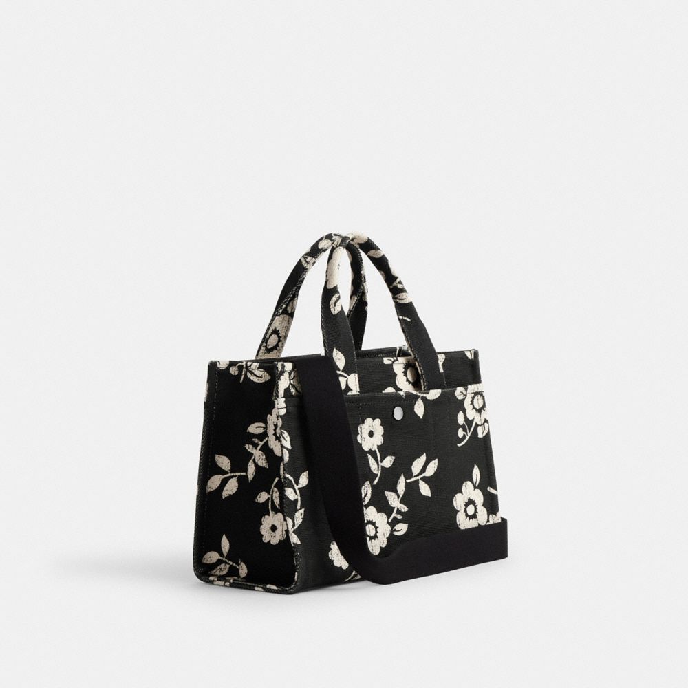 COACH®,Cargo Tote Bag 26 With Floral Print,,Angle View