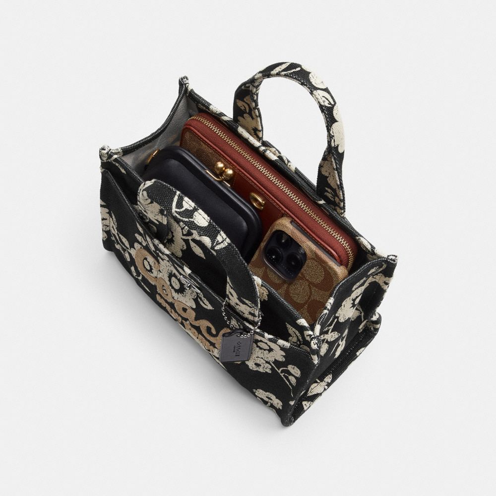 COACH®,Cargo Tote Bag 26 With Floral Print,,Inside View,Top View