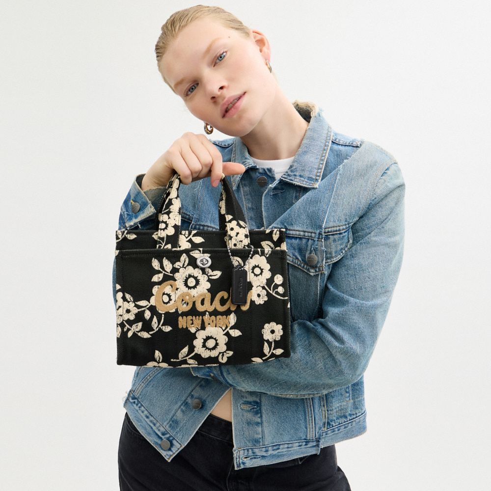 COACH®,Cargo Tote Bag 26 With Floral Print,,Detail View