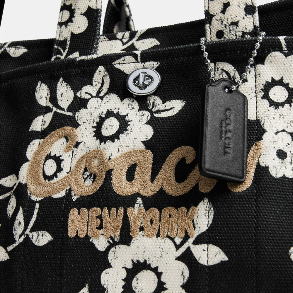 COACH®,Cargo Tote Bag 26 With Floral Print,,Closer View