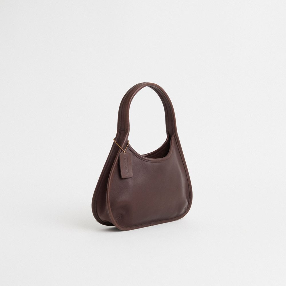 COACH®,Vintage Ergo Mini Satchel,Calfskin Leather,Shoulder Bag,Logo,Work,Casual,Brown,Angle View