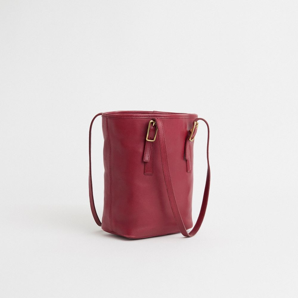 COACH®,Vintage Legacy West Day Tote,Calfskin Leather,Tote,Logo,Casual,Maroon,Angle View