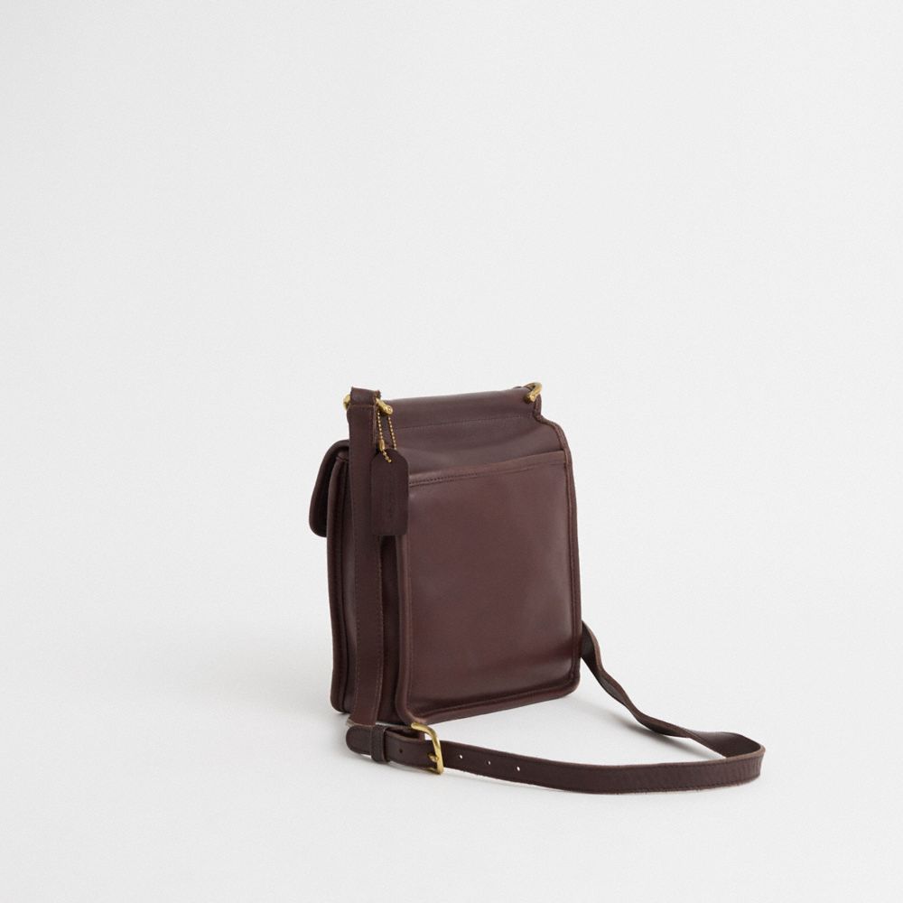 COACH®,Vintage Murphy Bag,Leather,Crossbody,Logo,Adjustable,Casual,Brown,Angle View