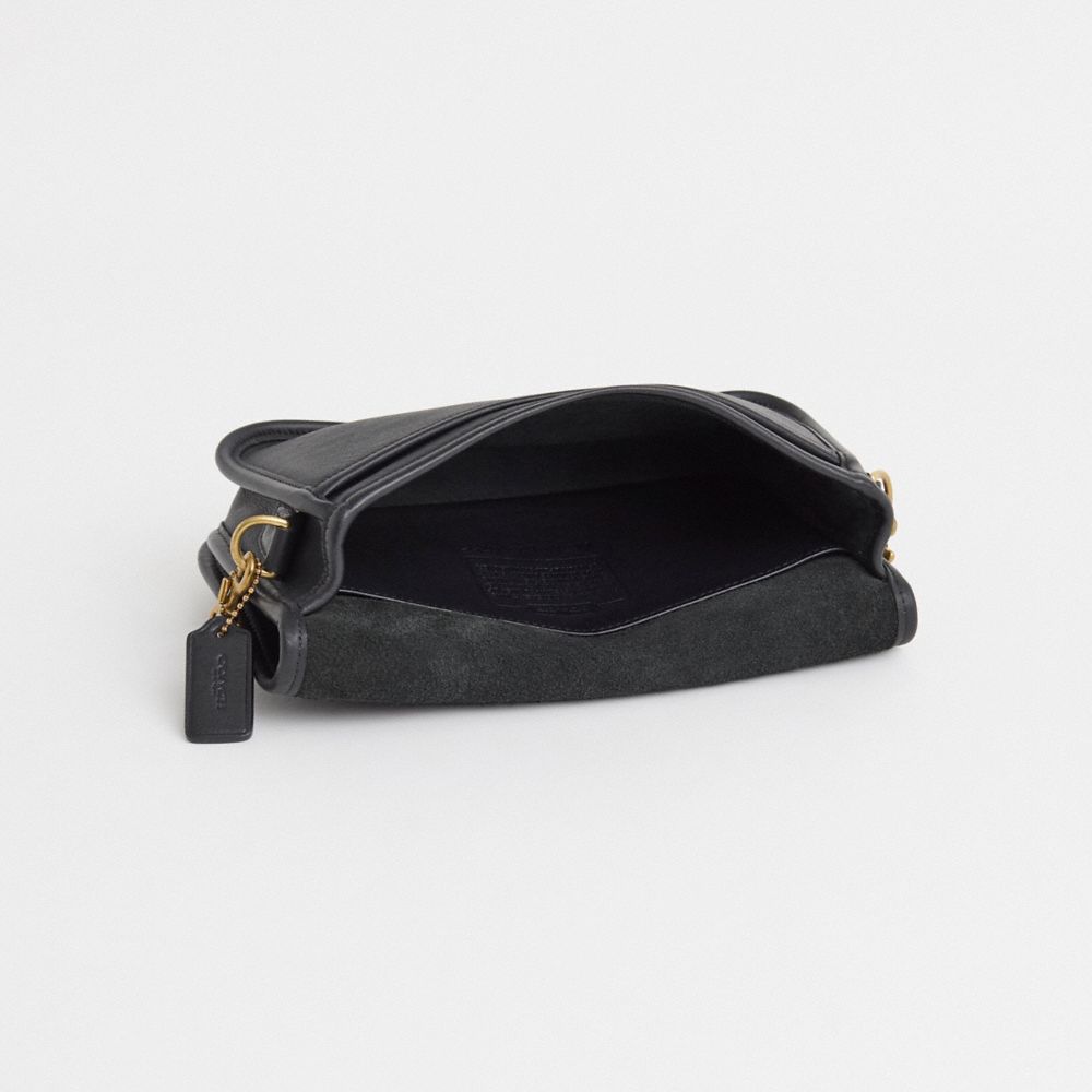 COACH®,Vintage Pocket Purse,Crossbody,Logo,Casual,Black,Inside View,Top View