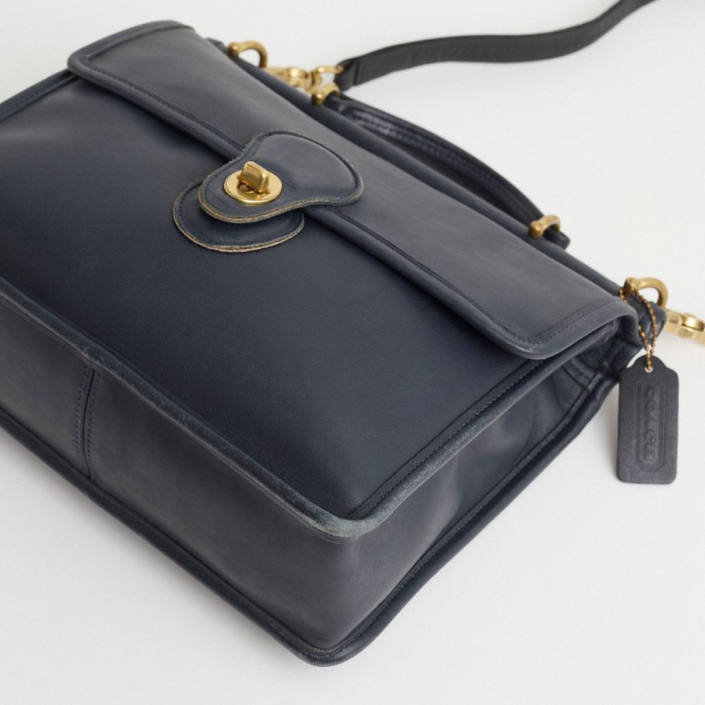 COACH®,Vintage Willis Bag,Satchel,Logo,Day Party,Work,Black,Closer View