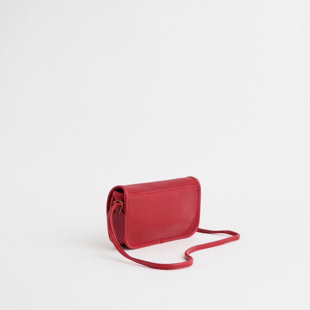 COACH®,Vintage Dinky Bag,Leather,Crossbody,Logo,Casual,Red,Angle View