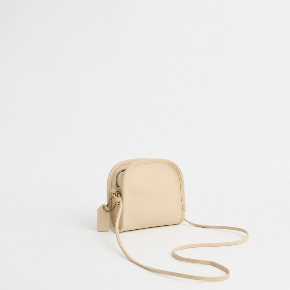 COACH®,Vintage Classic Abbie Bag,Leather,Crossbody,Logo,Casual,Beige,Angle View
