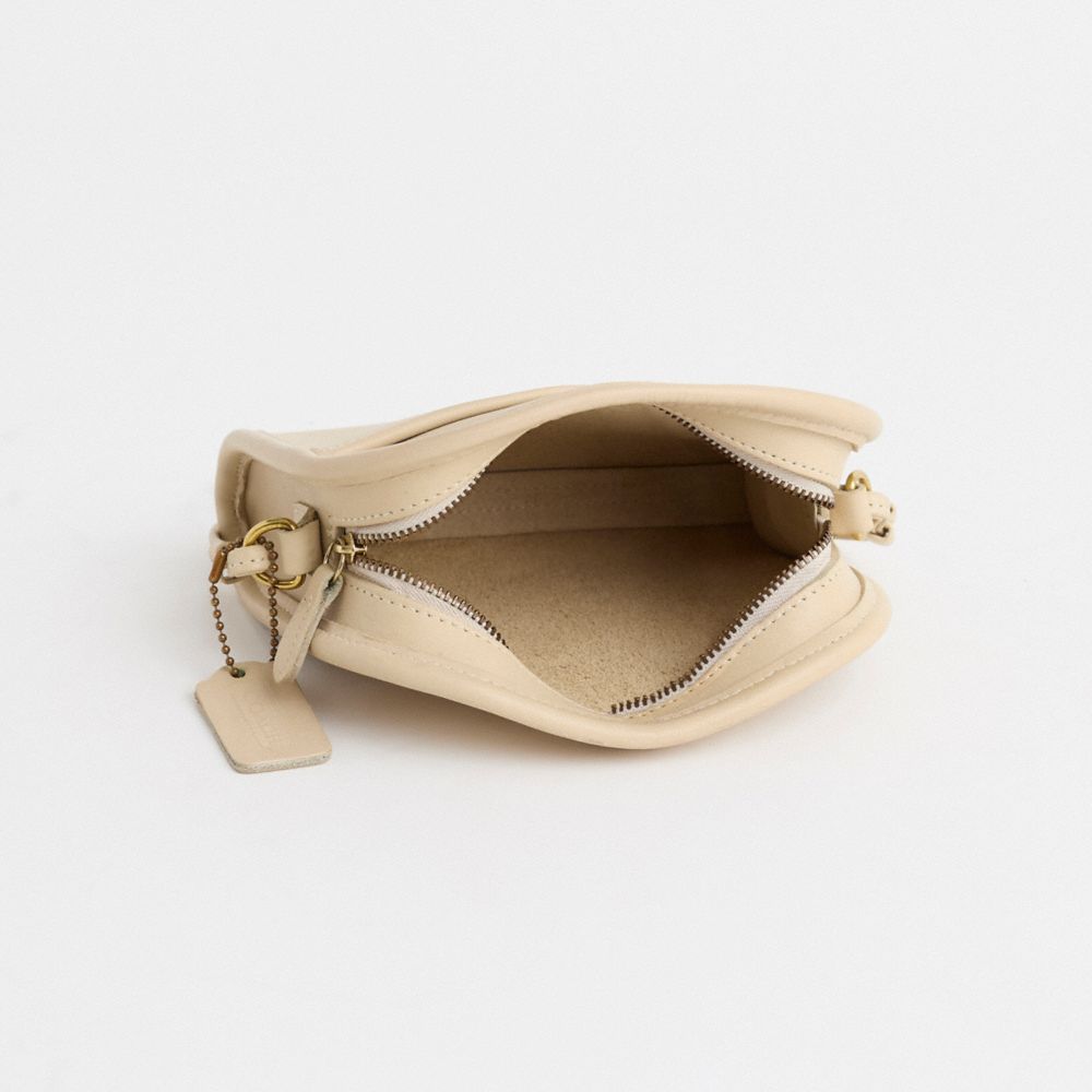 COACH®,Vintage Classic Abbie Bag,Leather,Crossbody,Logo,Casual,Beige,Inside View,Top View