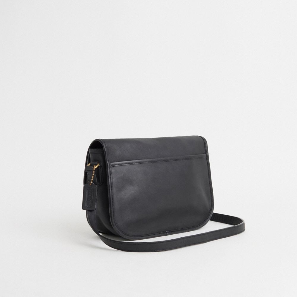 COACH®,Vintage City Bag,Calfskin Leather,Crossbody,Logo,Casual,Black,Angle View