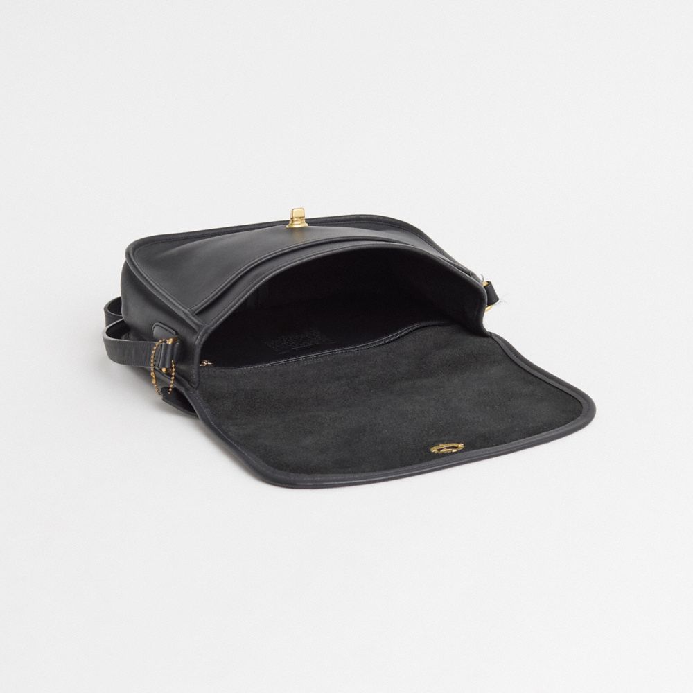 COACH®,Vintage City Bag,Calfskin Leather,Crossbody,Logo,Casual,Black,Inside View,Top View