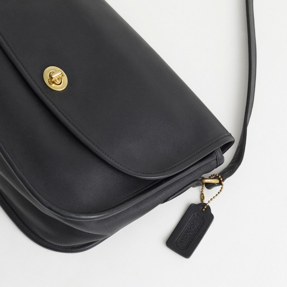 COACH®,Vintage City Bag,Calfskin Leather,Crossbody,Logo,Casual,Black,Closer View