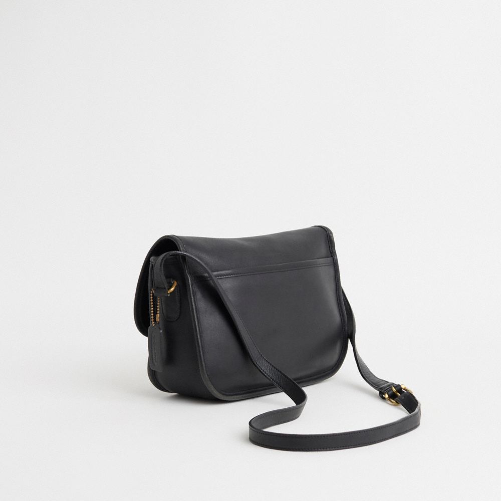 COACH®,Vintage City Bag,Calfskin Leather,Crossbody,Logo,Adjustable,Casual,Black,Angle View