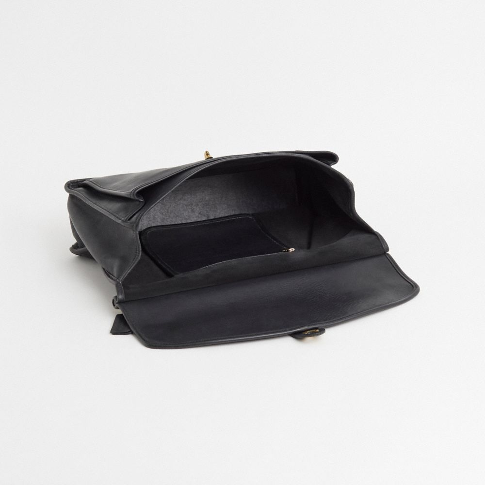 COACH®,Vintage Beekman Brief,Leather,Briefcase,Sustainable,Work,Black,Inside View,Top View