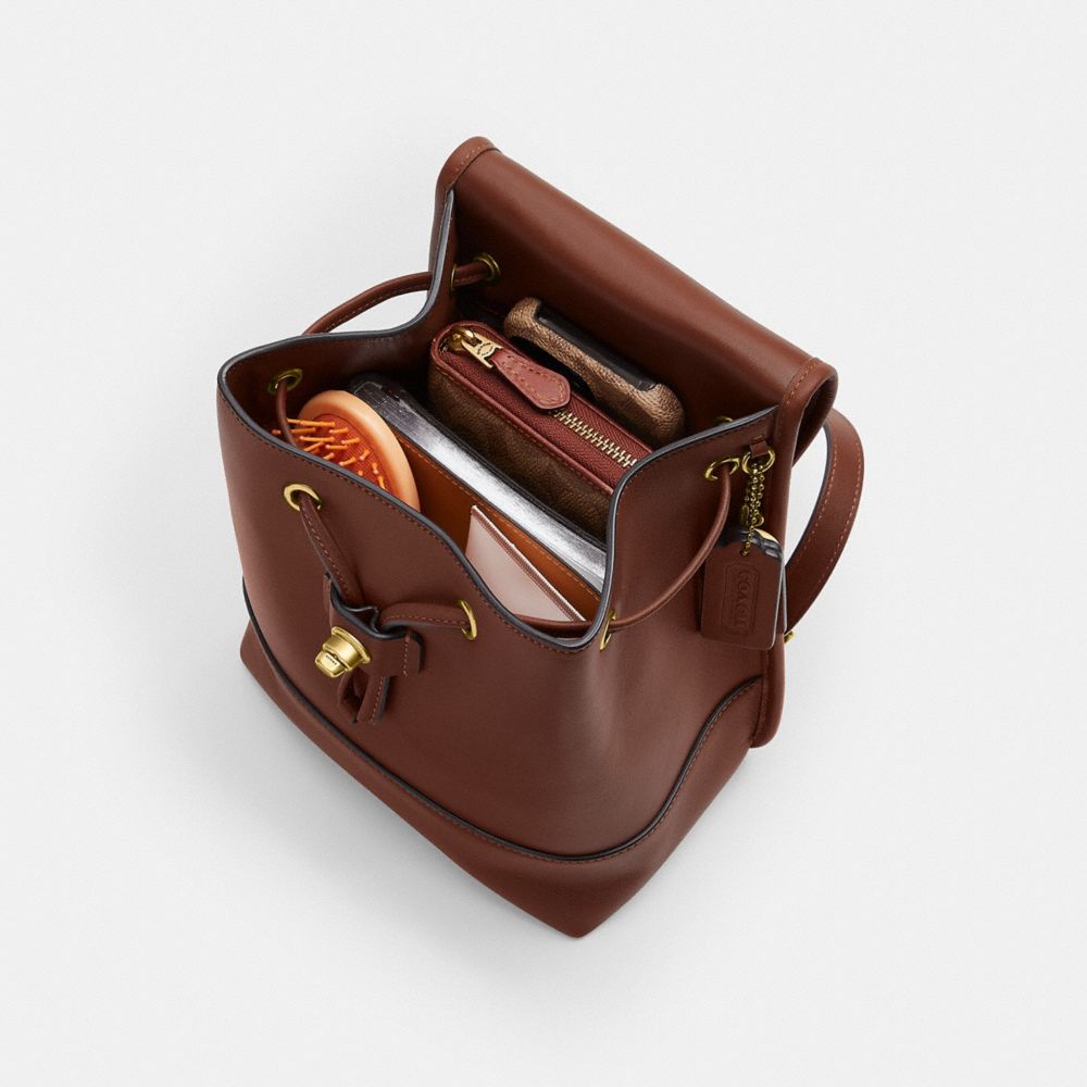 COACH®,Coach | The Summer I Turned Pretty™ Turnlock Backpack,,Inside View,Top View