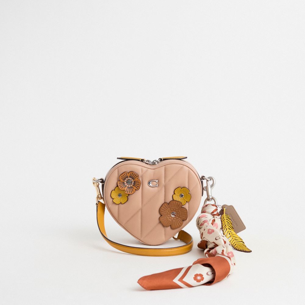 COACH®,Upcrafted Heart Crossbody Bag With Quilting,,Front View