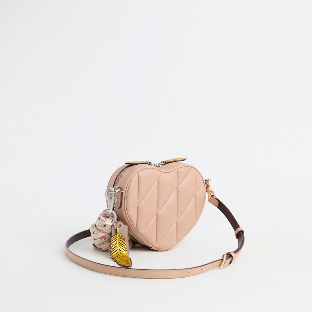 COACH®,Upcrafted Heart Crossbody Bag With Quilting,,Angle View