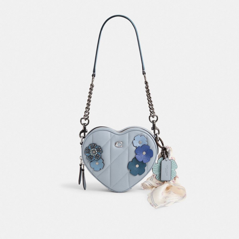 COACH®,Upcrafted Heart Crossbody Bag With Quilting,,Front View