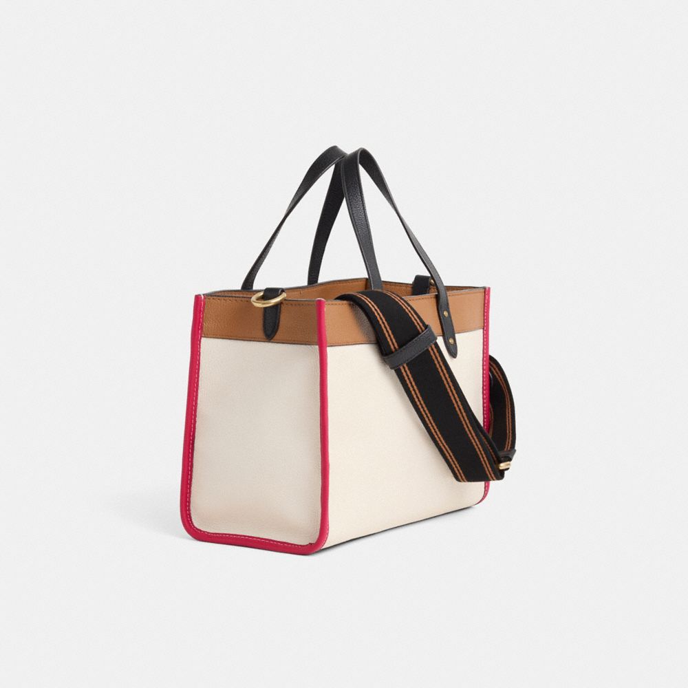 COACH®,Upcrafted Field Tote 30 In Colorblock With Coach Badge,Multi Color,Angle View